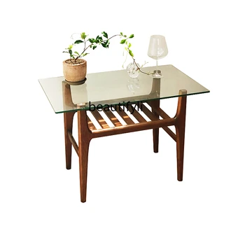 Nordic Domácnosti Transparentné, Tvrdené Sklo Malý Stôl Jedálenský Stôl Jednoduchý Obývacia Izba Voľný Čas Čaj Stôl