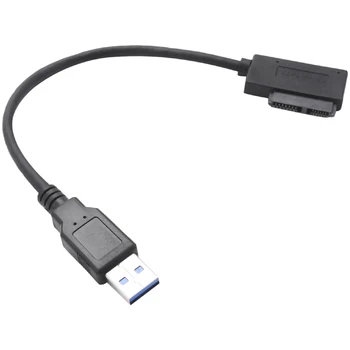 Horúce USB 3.0 Až 7+6 13Pin Tenká SATA Notebook, CD/DVD ROM Optickej Jednotky Kábel Adaptéra