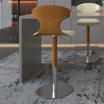 Luxusné Vysoké Bar Stoličky Prízvuk Nordic Manikúra Dizajnér Jednoduchý Otočný Bar Stoličky Salon Pohodlné Silla Nordica Nábytok HY