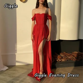 Giggle Šifón A-line Milú Záhybov Formálne Elegantné Prom Šaty, na Poschodí-dĺžka luxusné Večerné Party Šaty pre Ženy 2024