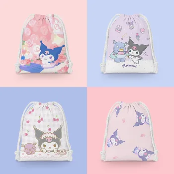 Sanrio Roztomilý Peňaženky Kuromi Vrecku Hello Kitty Mince Pueses Malé Látkové Taška Drobnosti Skladovanie Taška Na Kozmetické Tašky Prenosné Wash Bag