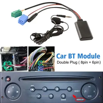 Auto Bluetooth Modul AUX Audio kábel Kábel Adaptéra S MIC Handsfree MP3 Music Adaptér Pre Renault Aktualizácia Zoznamu Rádio O4U4