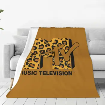 I want my MTV Odolné prehoz cez posteľ Posteľ Cumlík Deka Posteľ Hodiť Deka minimalistický umelecké písmo dizajn leopard tlač načechraný