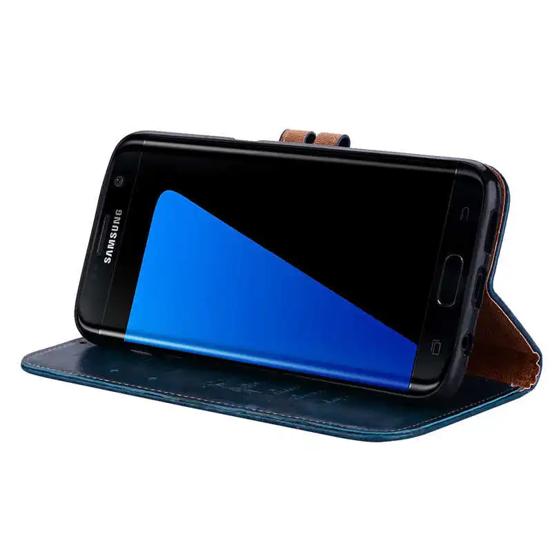 Luxusné Peňaženky Obal Pre Samsung Galaxy S7 Okraji Puzdro Flip Kožené Telefón Prípade Samsung Galaxy S7 Hranu Mobilného Telefónu Shell