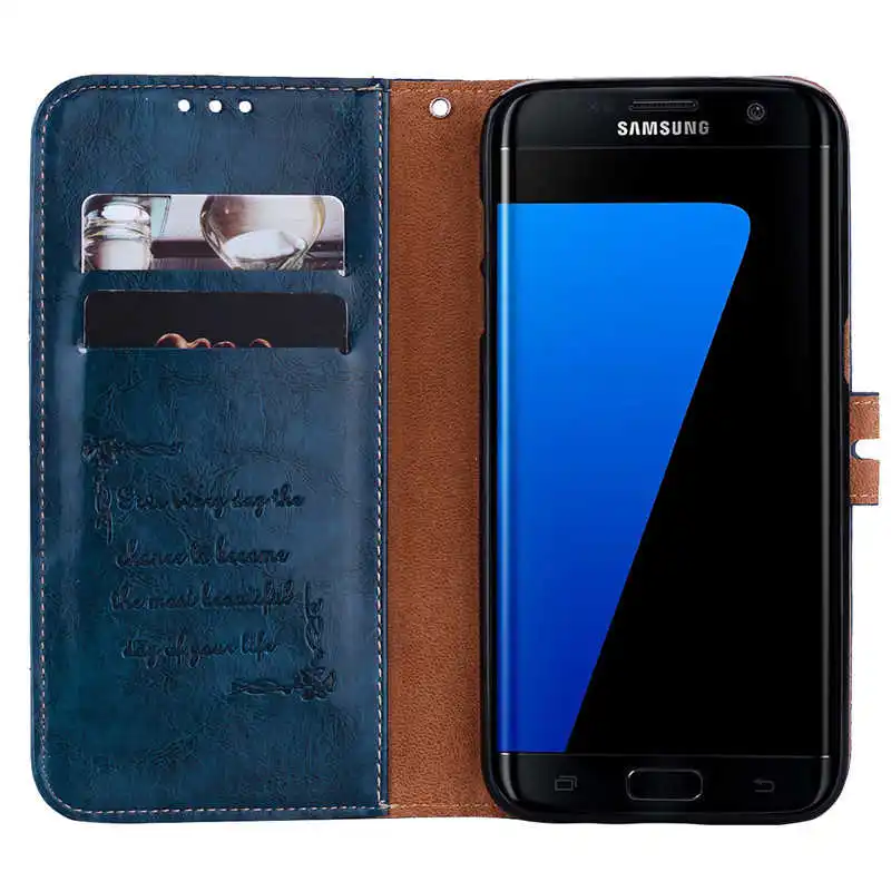 Luxusné Peňaženky Obal Pre Samsung Galaxy S7 Okraji Puzdro Flip Kožené Telefón Prípade Samsung Galaxy S7 Hranu Mobilného Telefónu Shell