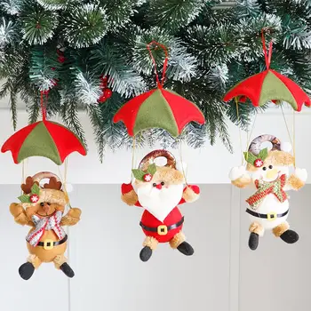 Veselé Vianoce Padák Cartoon Prívesok Vianočné Usporiadanie Darčekové Dekorácie Scény Až Prívesok Šaty C1e1