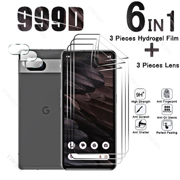 6in1 Úplné Pokrytie Prednej Hydrogel Film pre Google Pixel 7a Odtlačkov prstov Screen Protector pre Google Pixel 7 GWKK3 6.1